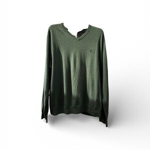 Chaps Olive V-Neck Men's Sweater